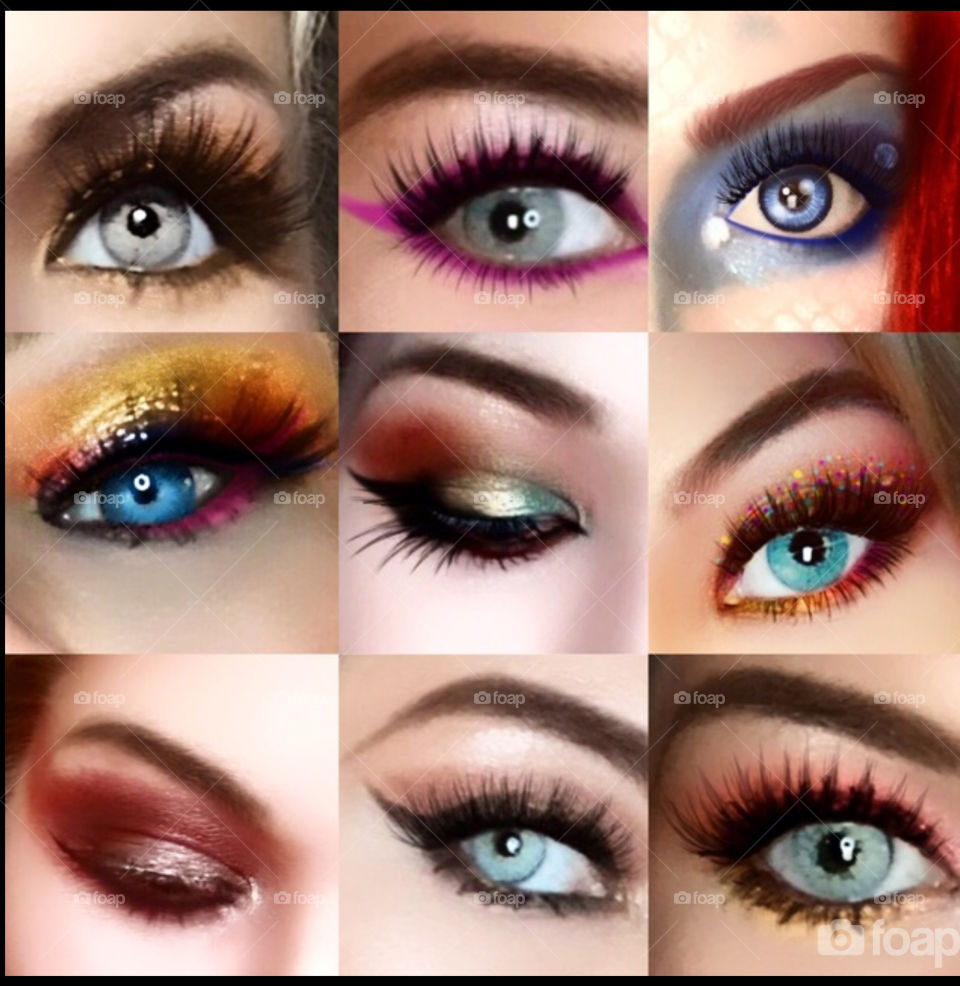 Another shot of eyeshadow examples that I was proud of & thought the colors were perfect for this particular color mission.  Makeup is art.