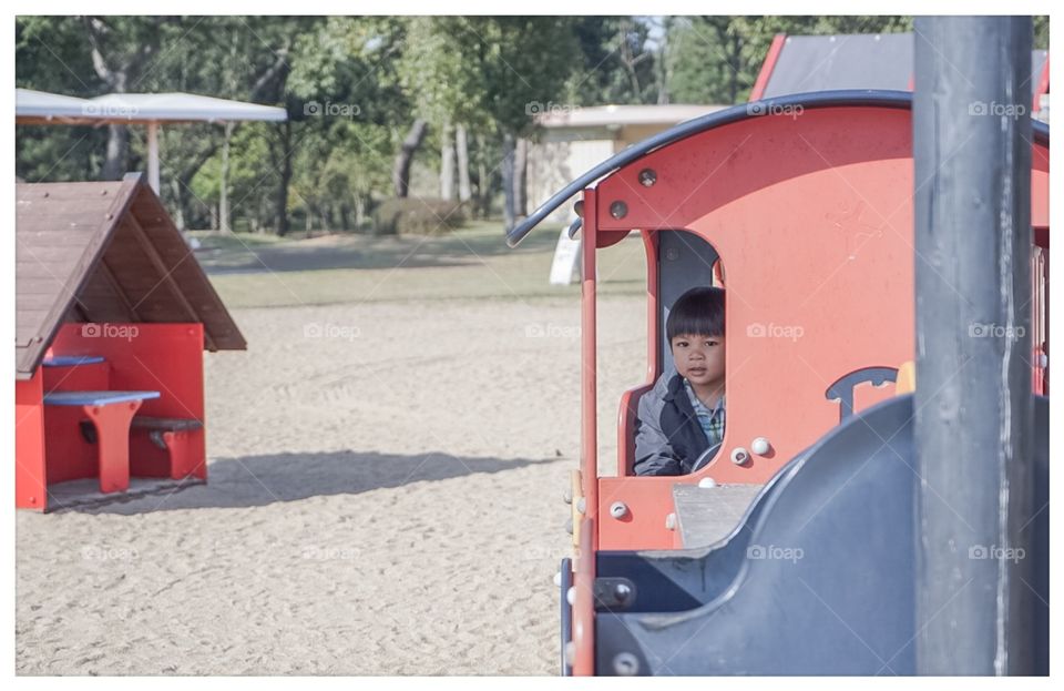 People, Playground, Vehicle, Transportation System, Outdoors