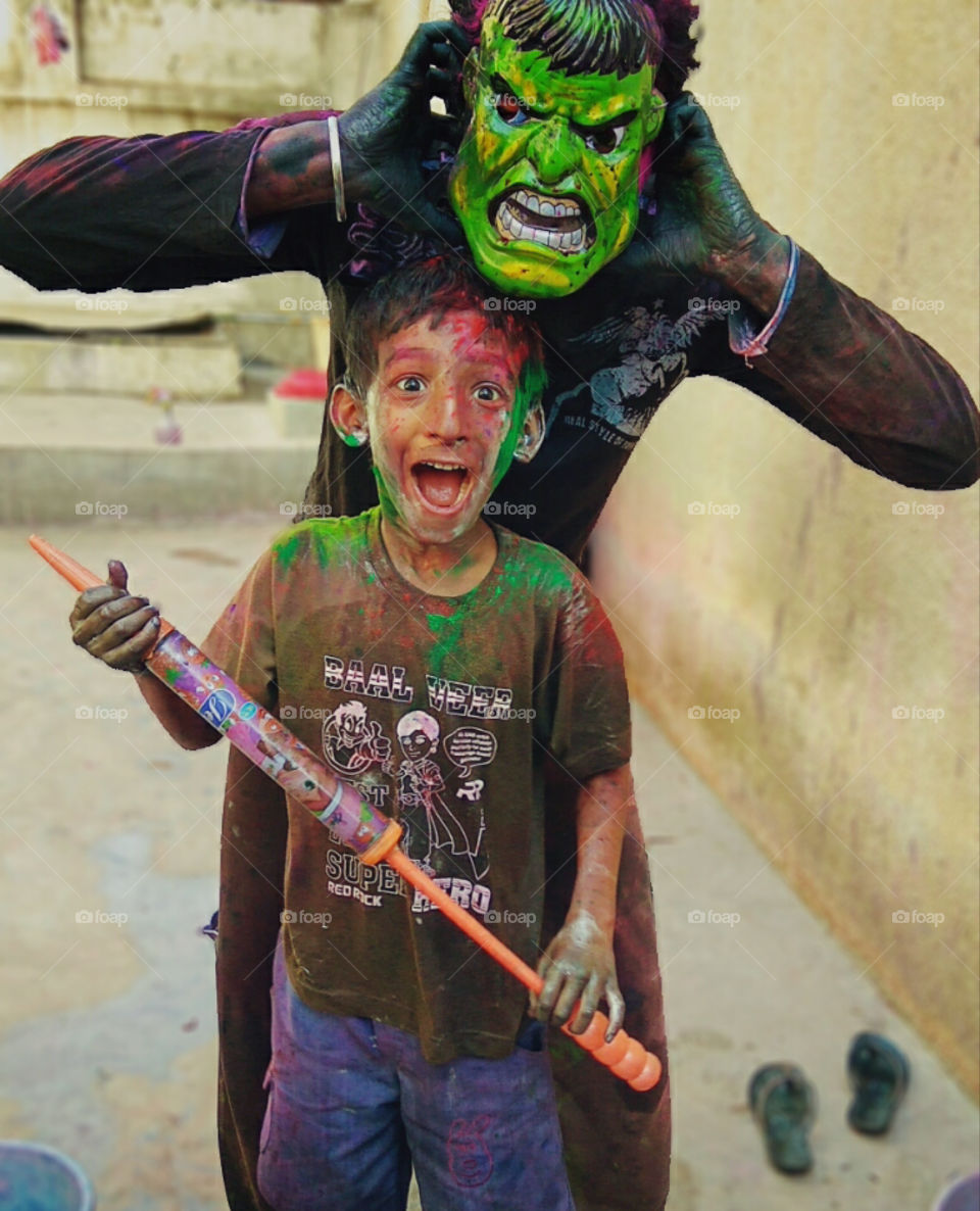 playing with colours with my brother