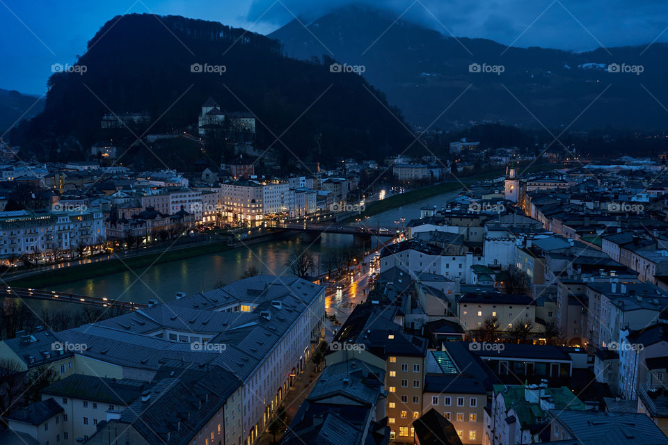 A Twilight View  of Salzburg