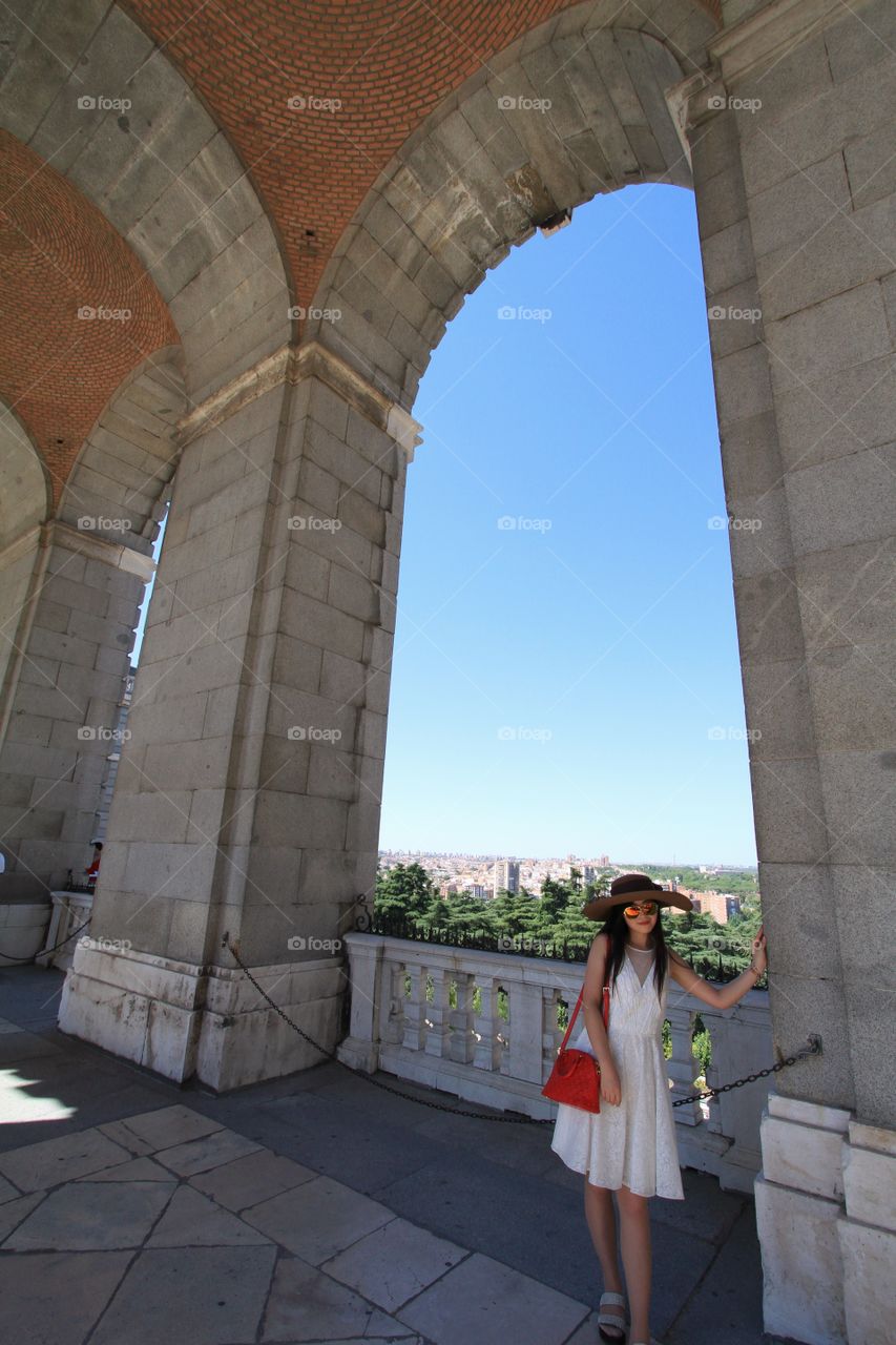 City view from Royal palace Madrid 