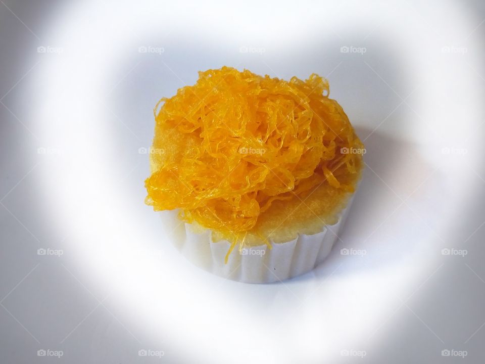 Sweet and delicious yellow cake.
