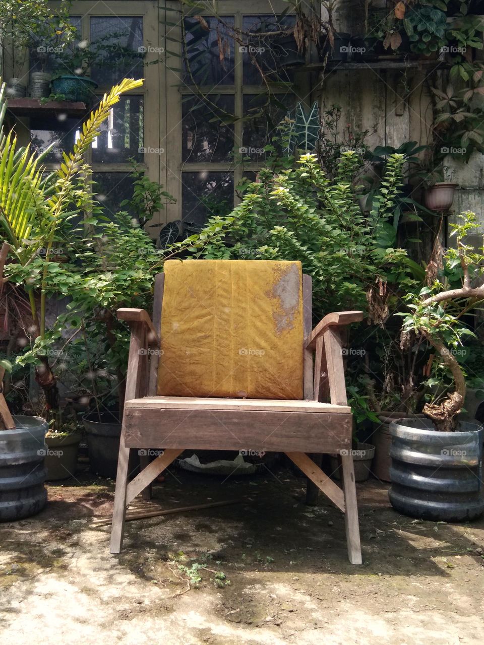 old chair at the garden