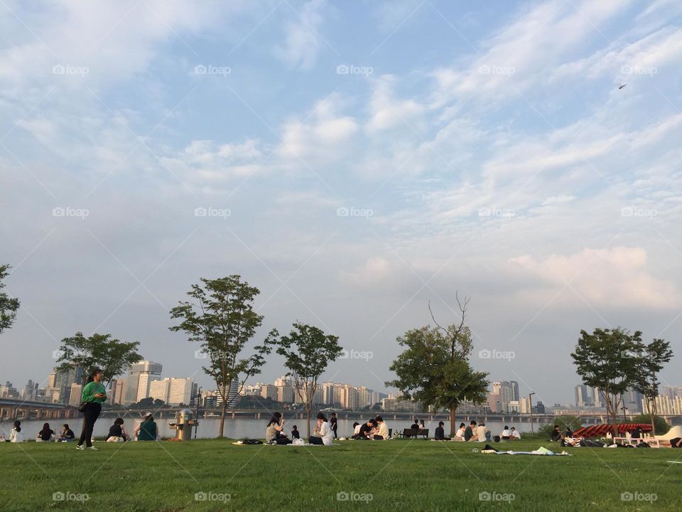 Travel shot , HanJiang River in Korea 