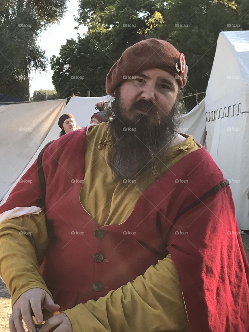 A member of an Irish re-enactment guild at the Kearney Park Renaissance Faire.