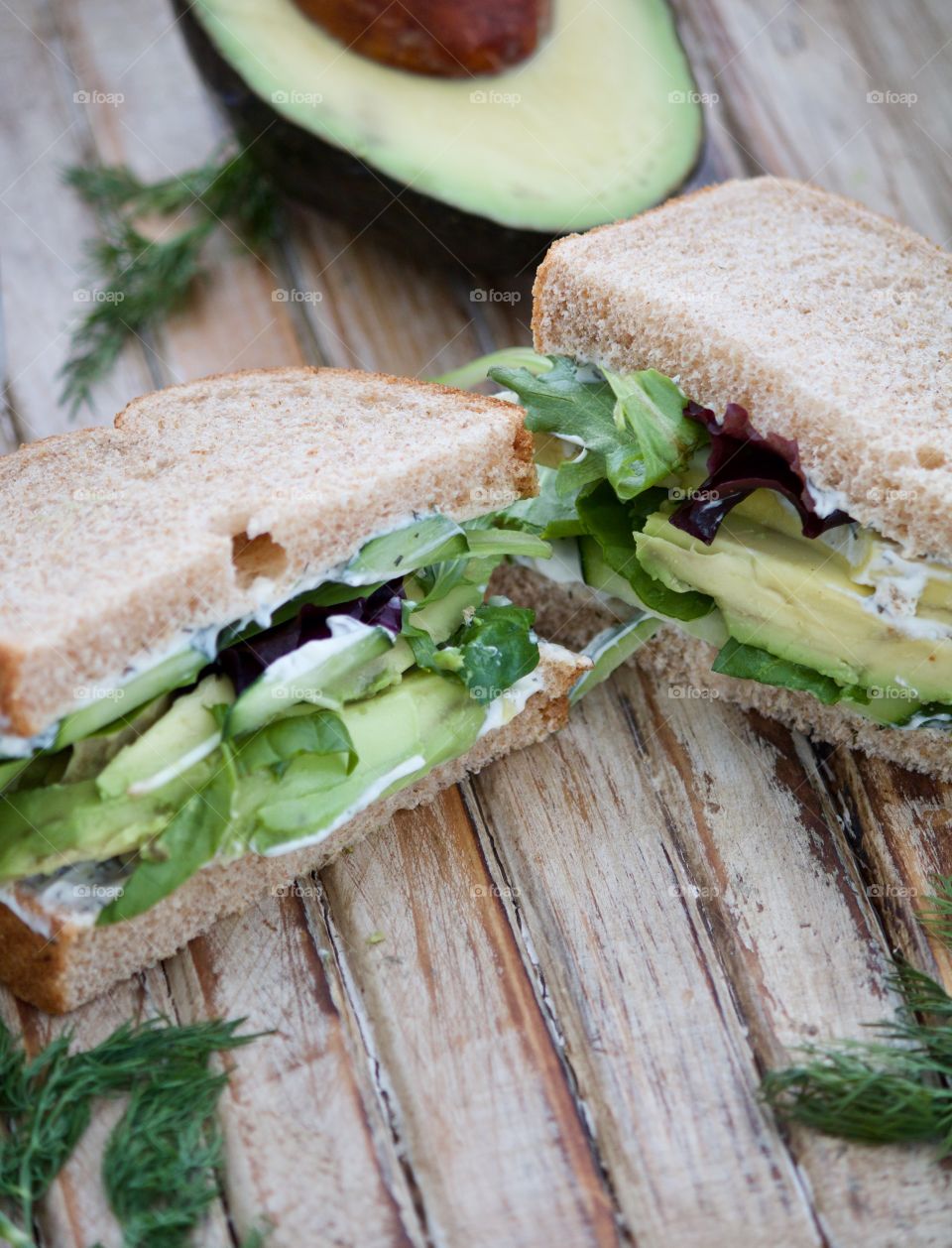 Cucumber and Avocado Sandwich 