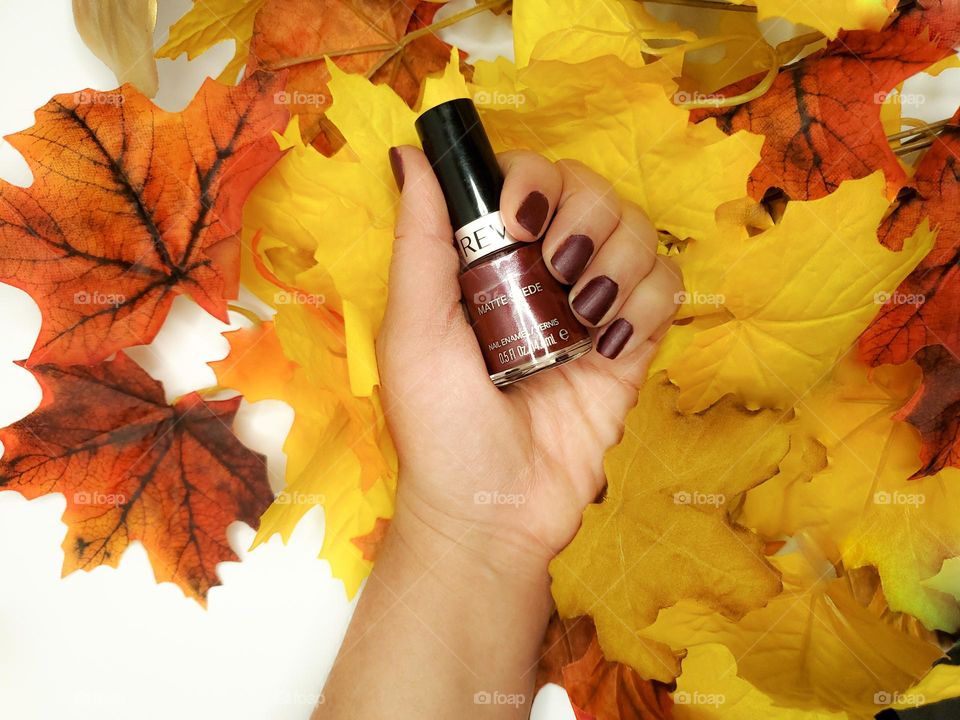 Fall inspired - Revlon matte suede nail polish