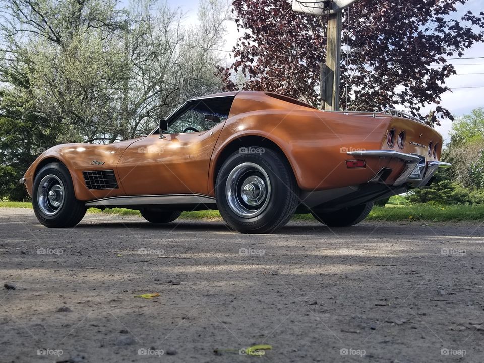 class corvette stingray with original orange paint
