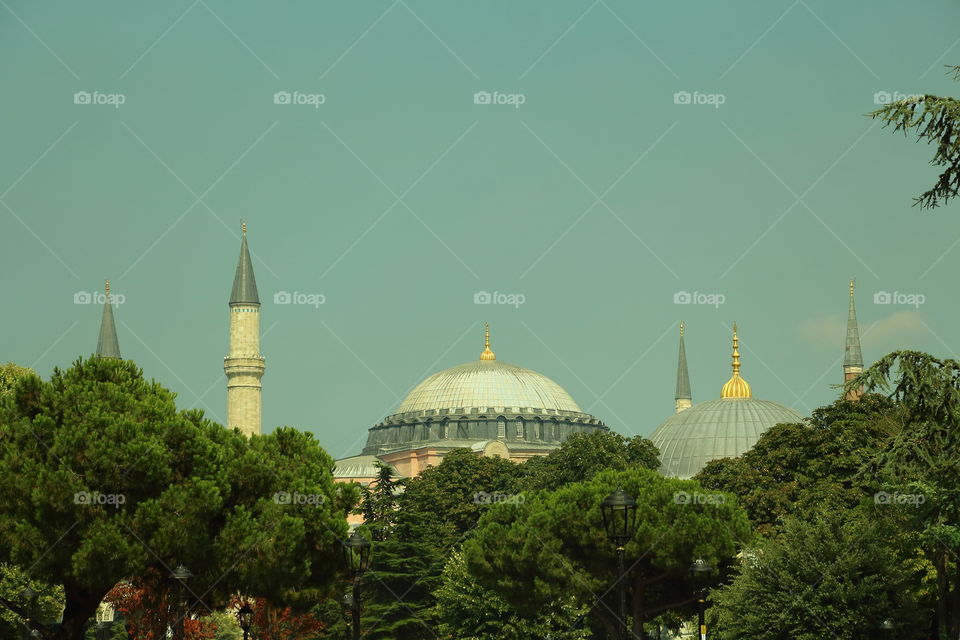 aya sofia dome. islamic temple aya sofia in istanbul