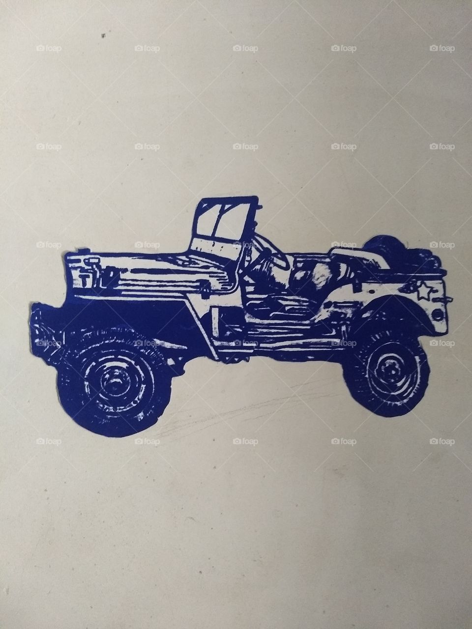 drawing of vintage car