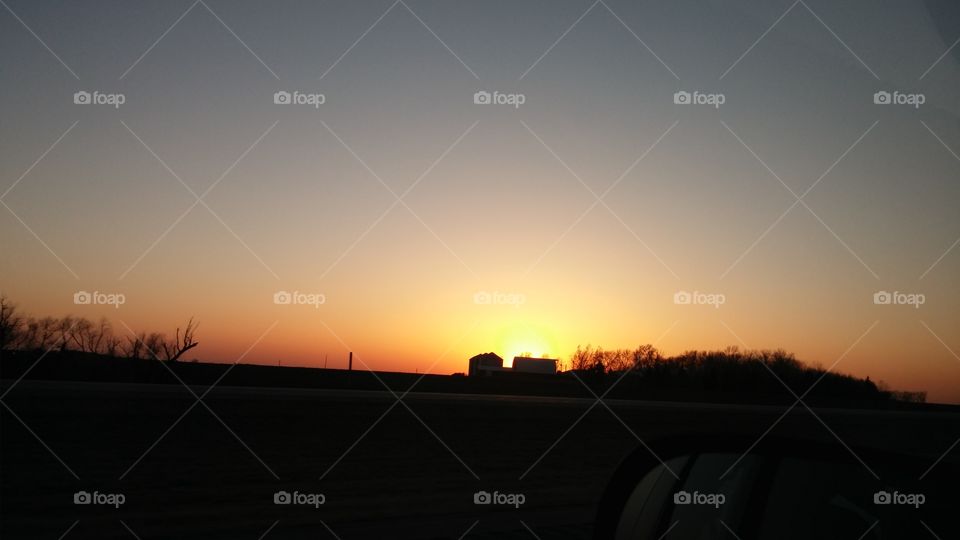 Prairie Sunset. Spring sunset on the South Dakota prairie.