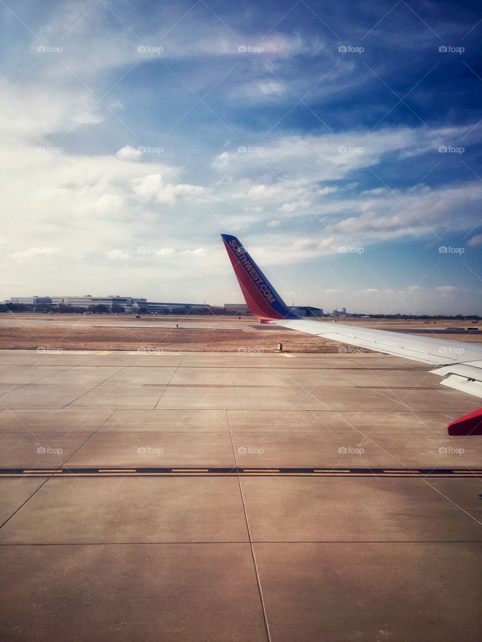Southwest plane waiting to take off