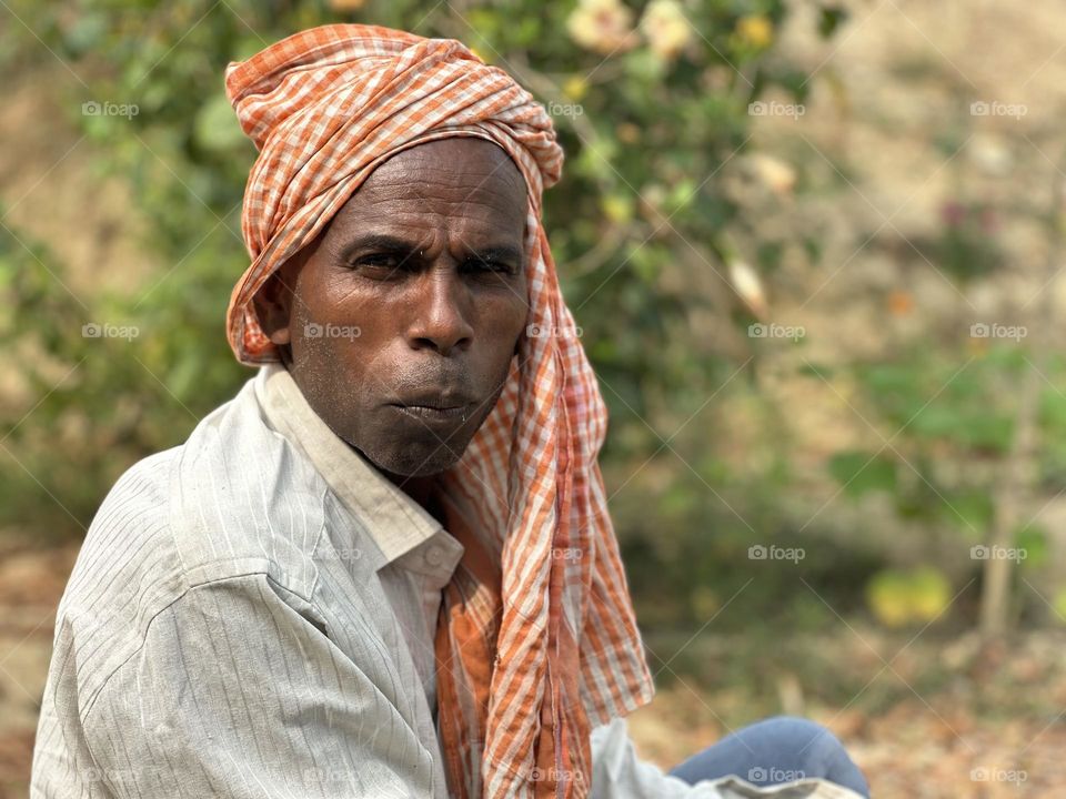 Portrait of an Indian man