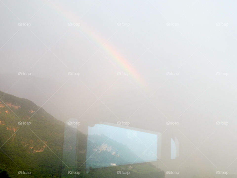 Fog, Landscape, No Person, Sunset, Rainbow