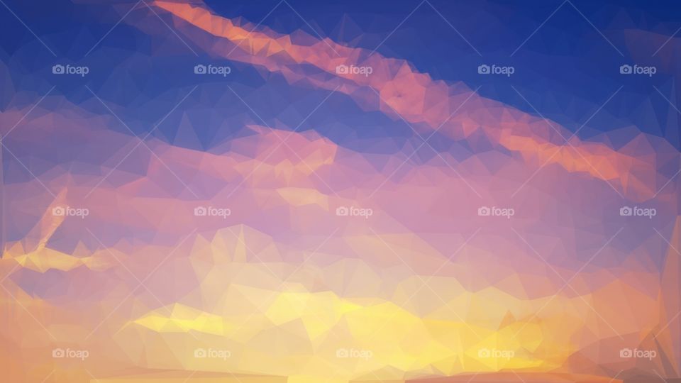 colorful sky in polygon filter