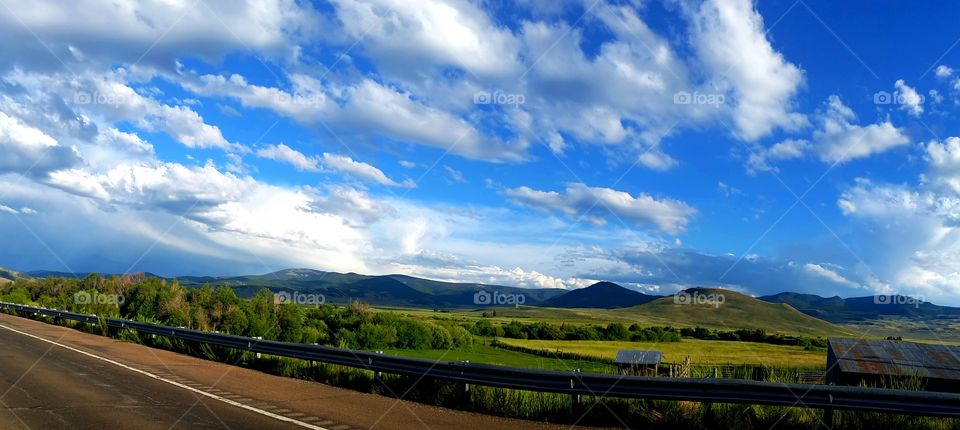 Colorado Summer. Driving from Denver to Crested Butte.