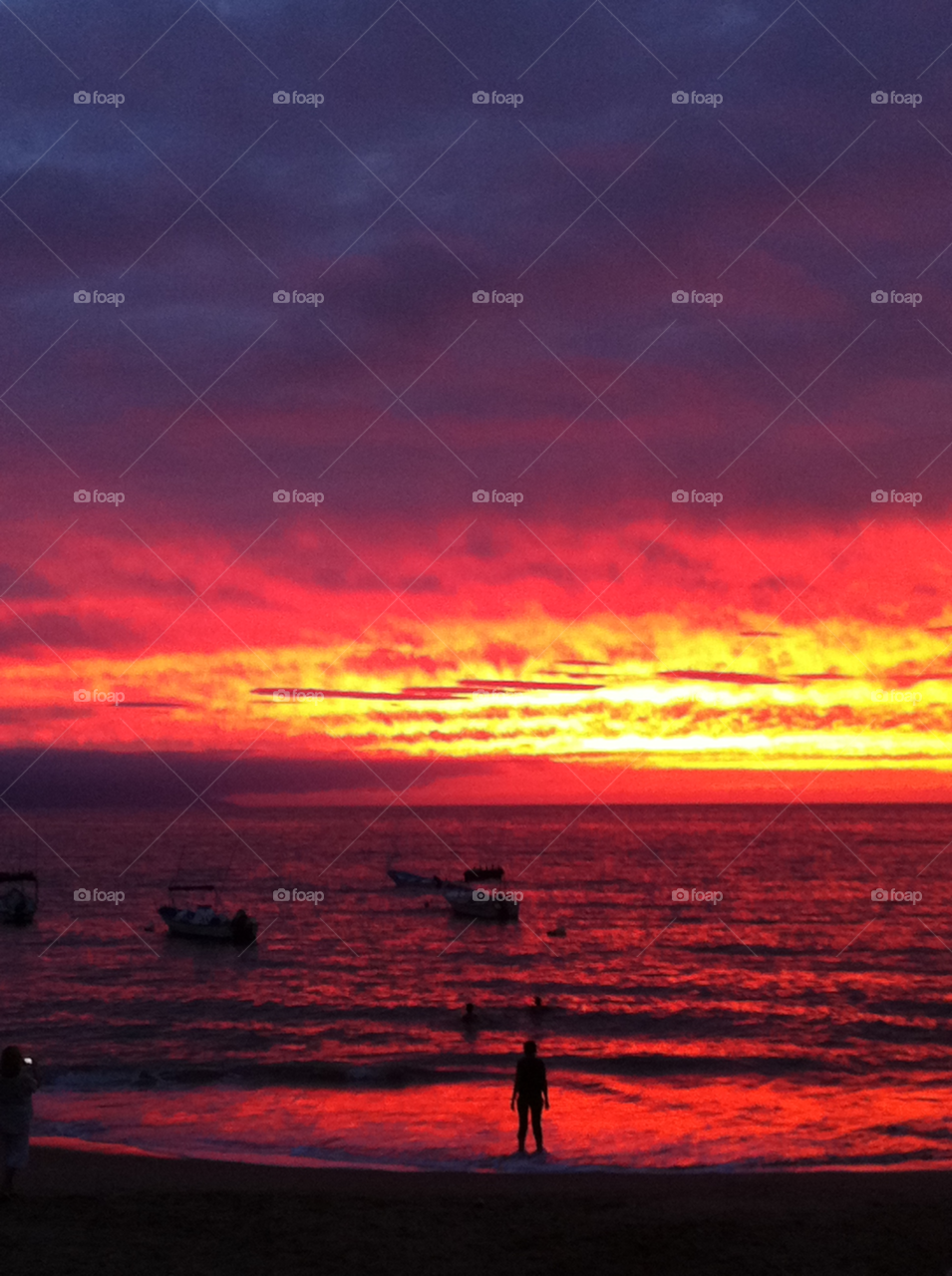 ocean sky sunset puerto vallarta by fujijapan