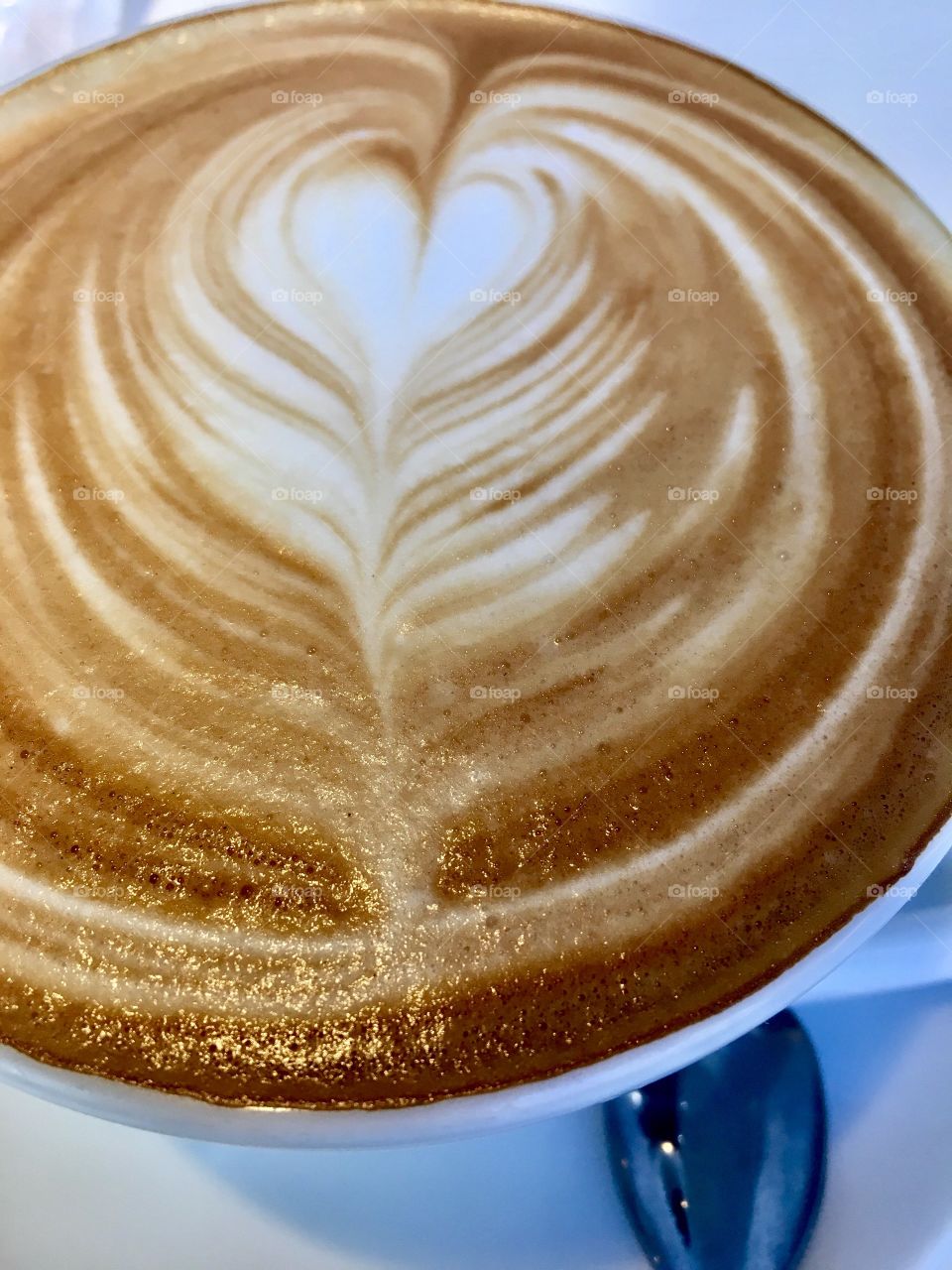 Heart on latte
