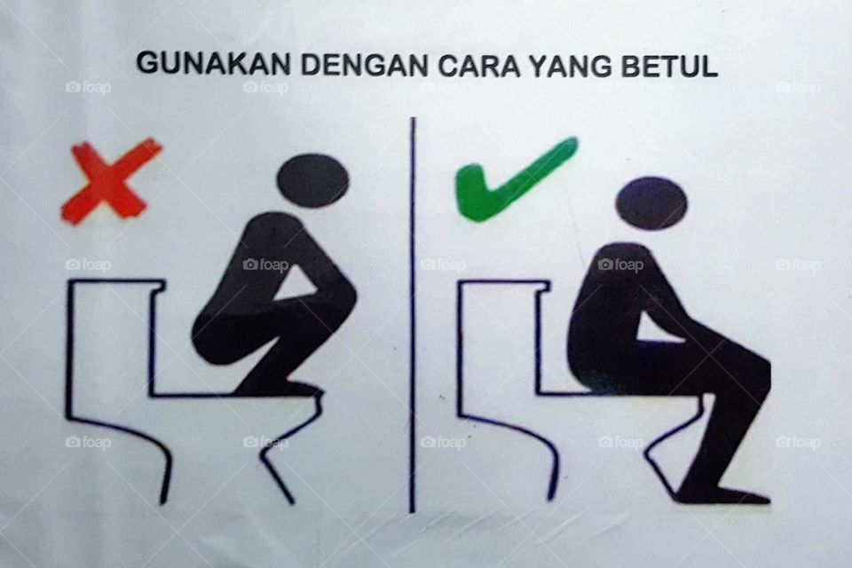 toilet instructions Malaysian