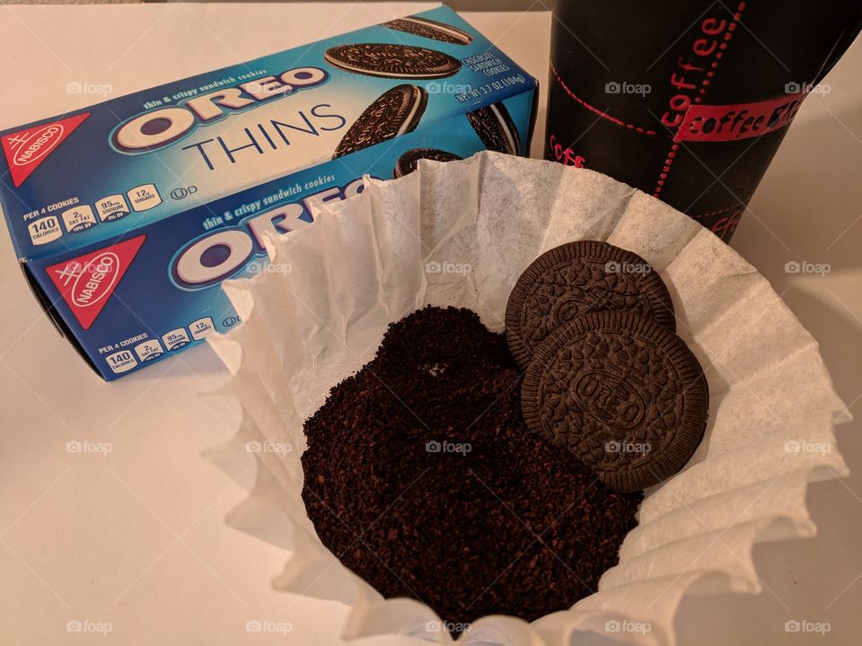 Oreo coffee cookies drink