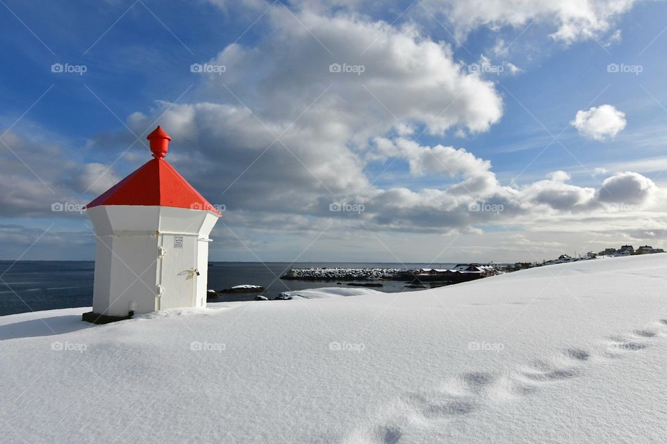 Lighthouse winter Landscape