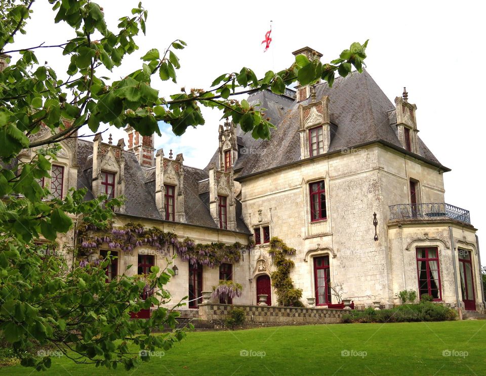 back of the castle . Visit of the castle of Régniere Ecluse North of France 