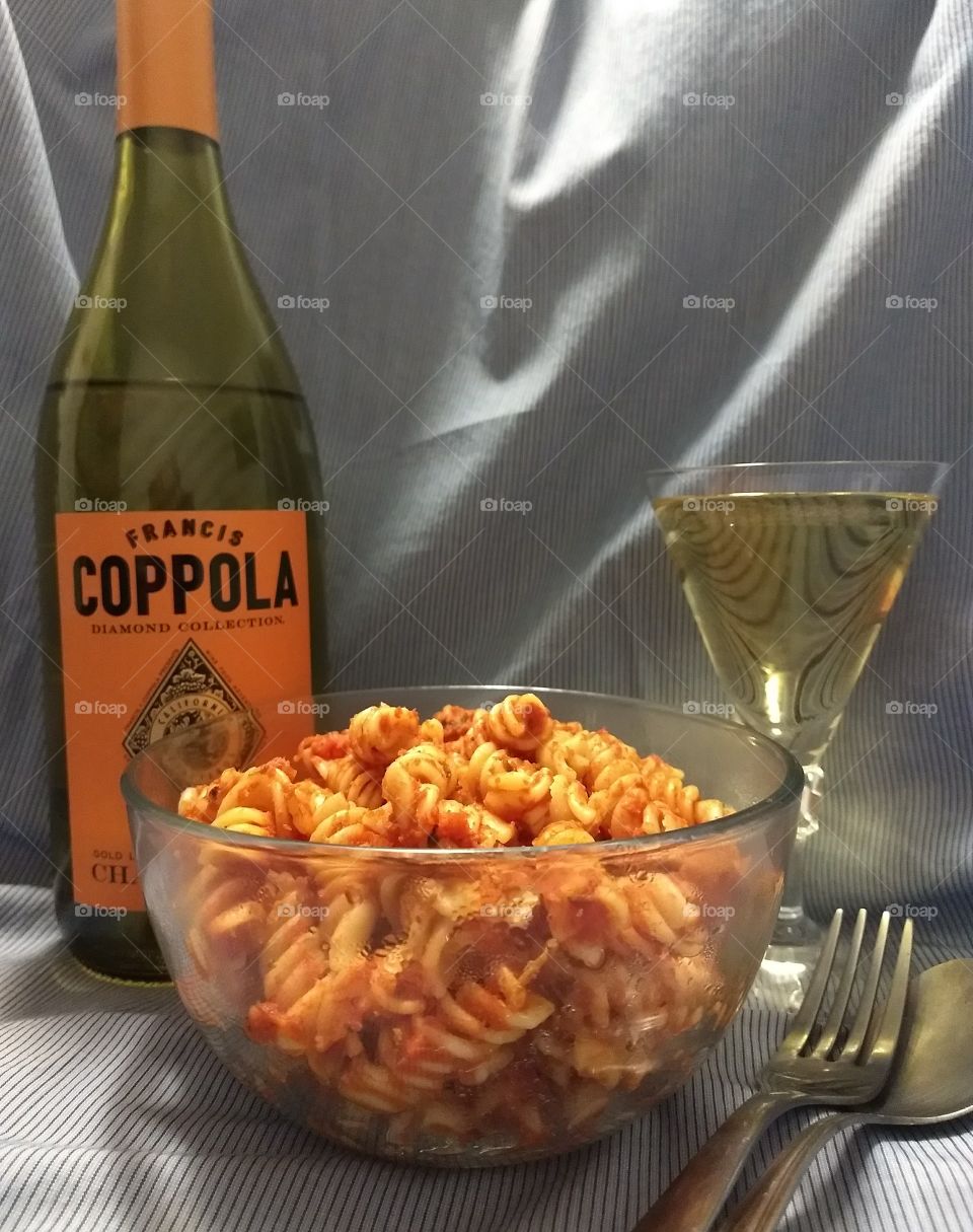 Francis Ford Coppola Wine Chardonnay pasta sauce manly eats