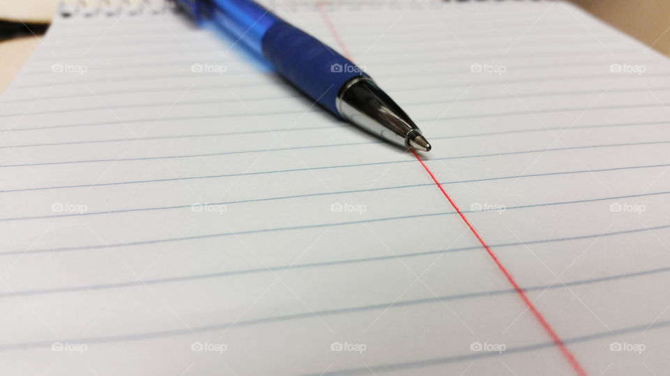 Pen on paper detailed macro