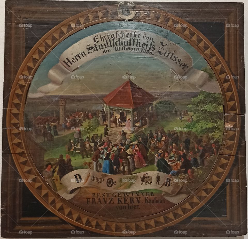 Ehrenscheibe Stadtschultheiß Zaisser Ravensburg 1856