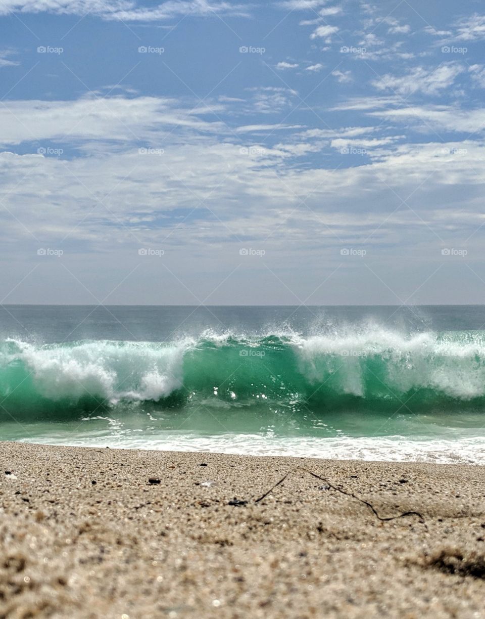 Outstanding Huge Wave at Aliso Beach California.