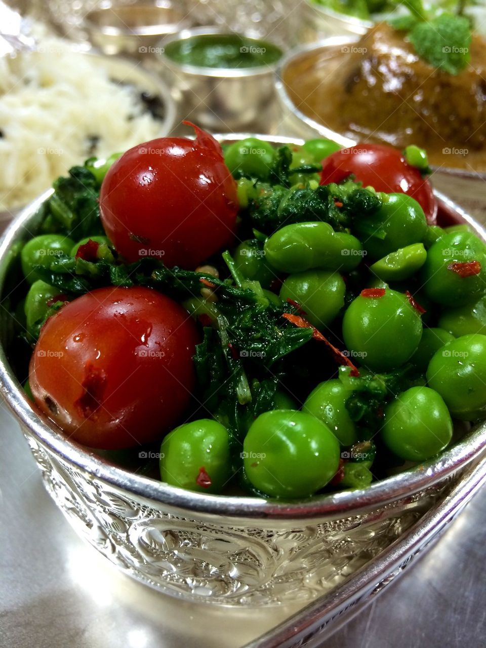 Peas in a pot