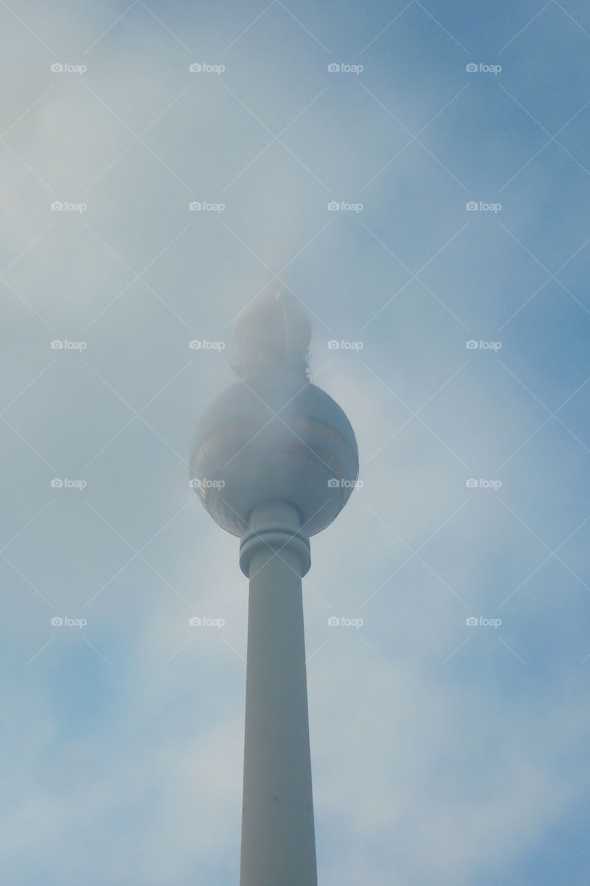 Fog covering TV tower in Berlin