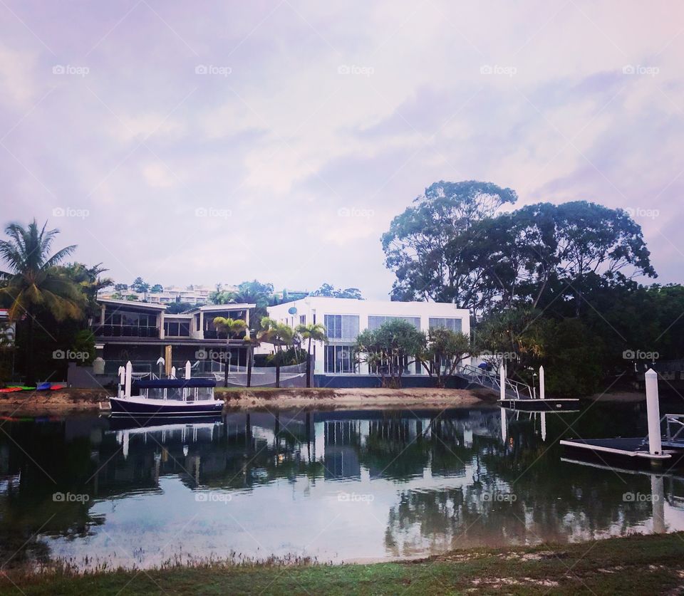 Morning reflections on the water 