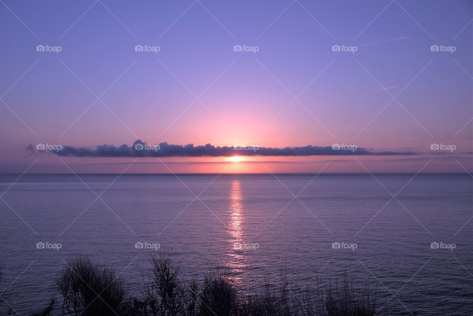 Beautiful sunrise in the Mediterranean