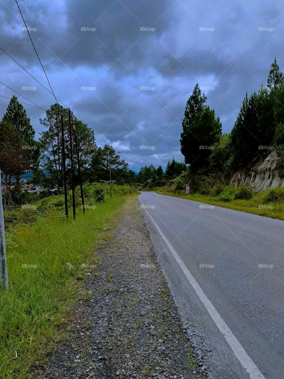 Mountain landscape on the way to the shale doloksanggul.Humbang Hasudutan Regency, North Sumatra Province, Indonesia