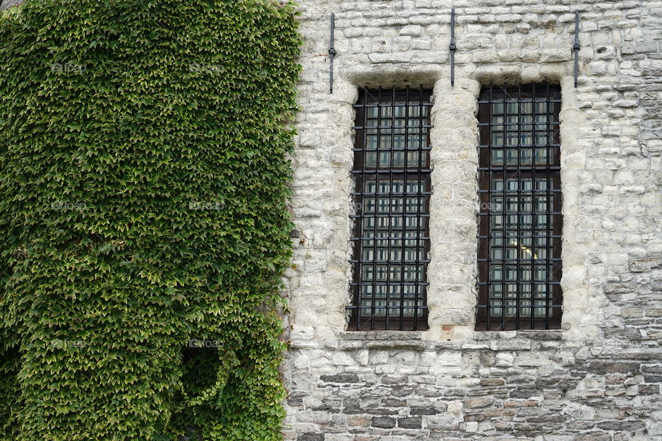 Facade of an old building in Antwerp