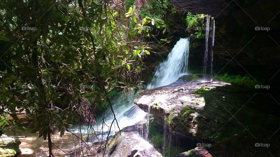 waterfall on Martin creek in the North Georgia mountains near Clayton Georgia