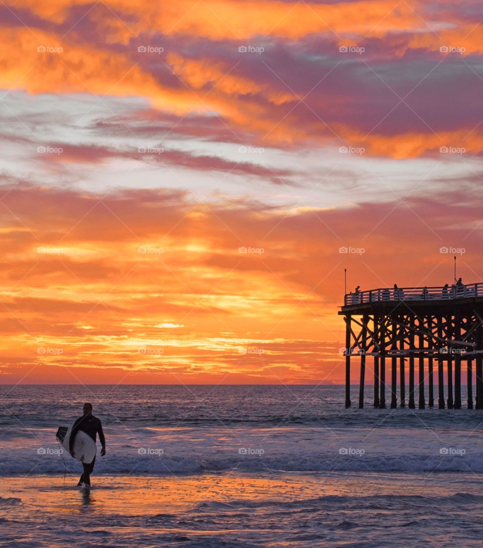 Sunset, Beach, Sea, Ocean, Dawn