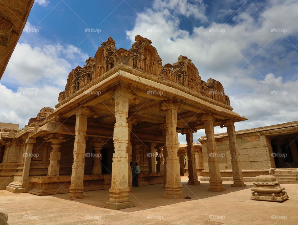 wide angle temple view