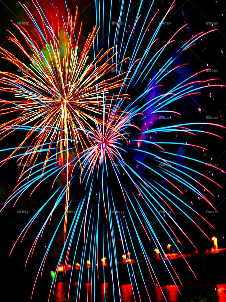 Color Explosion - The night sky exploded with colors - boldly expressing myself through color since color is all around us in many different forms. Vibrant and varied mix of vibrant colors