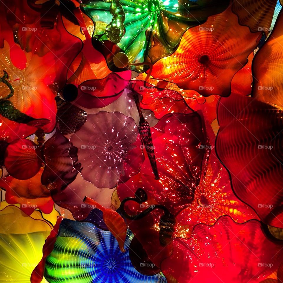 Glass translucent color vivid art lamps ocean