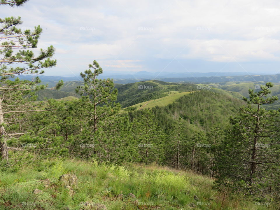 Mountain landscape sunny