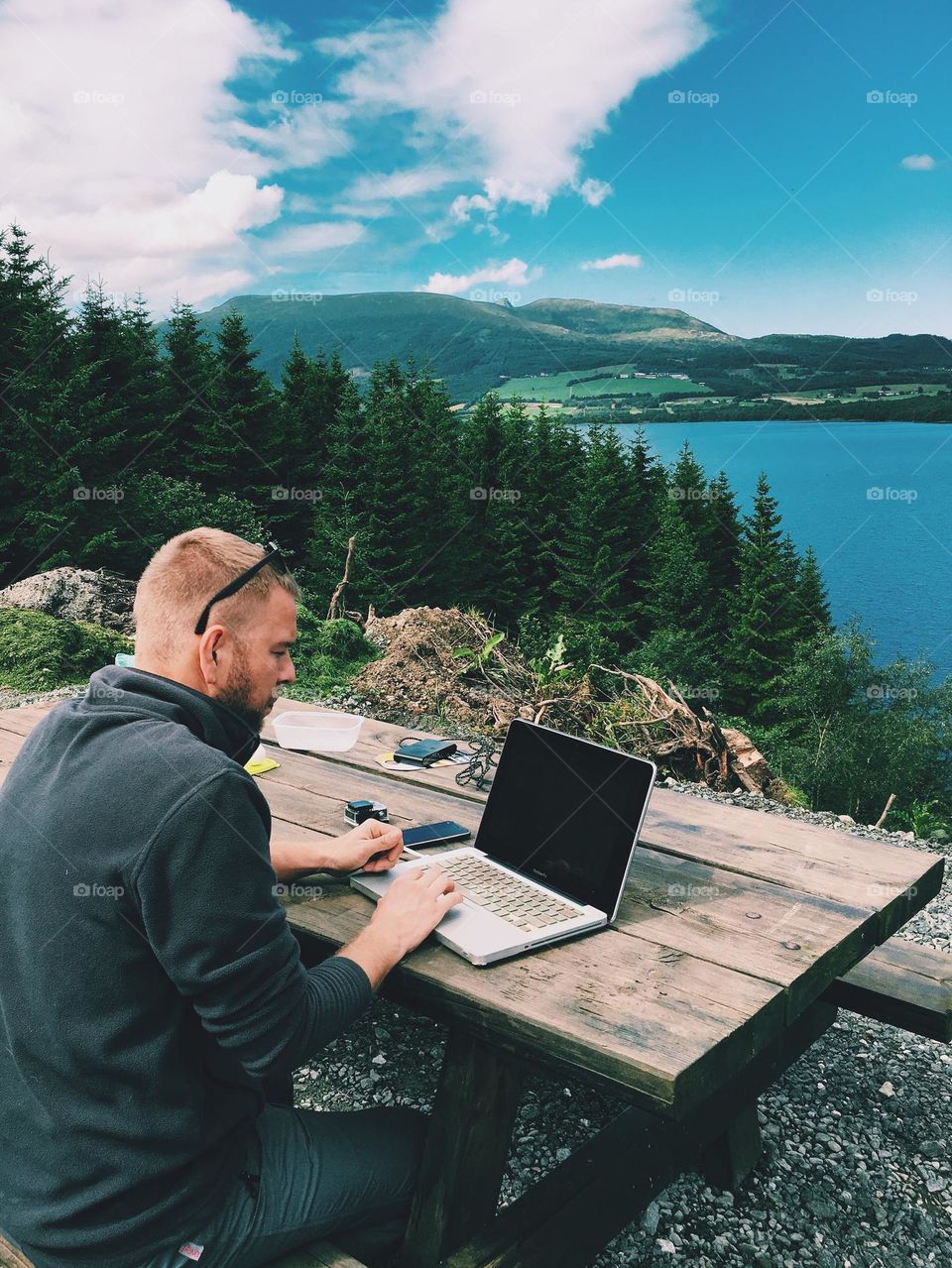 Working place in the wild