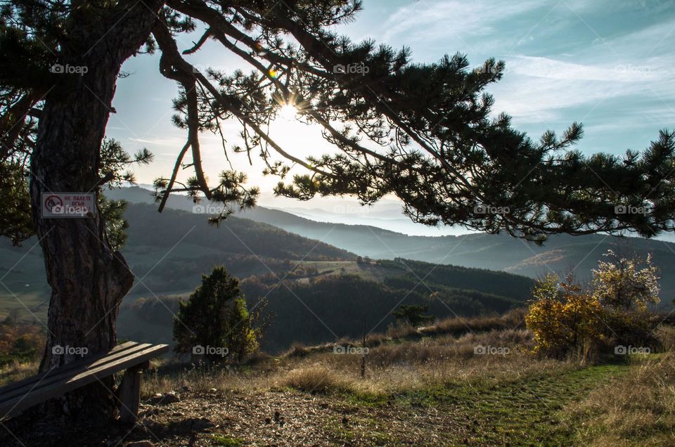 Sunset in the Rhodope Mountain, Bulgaria