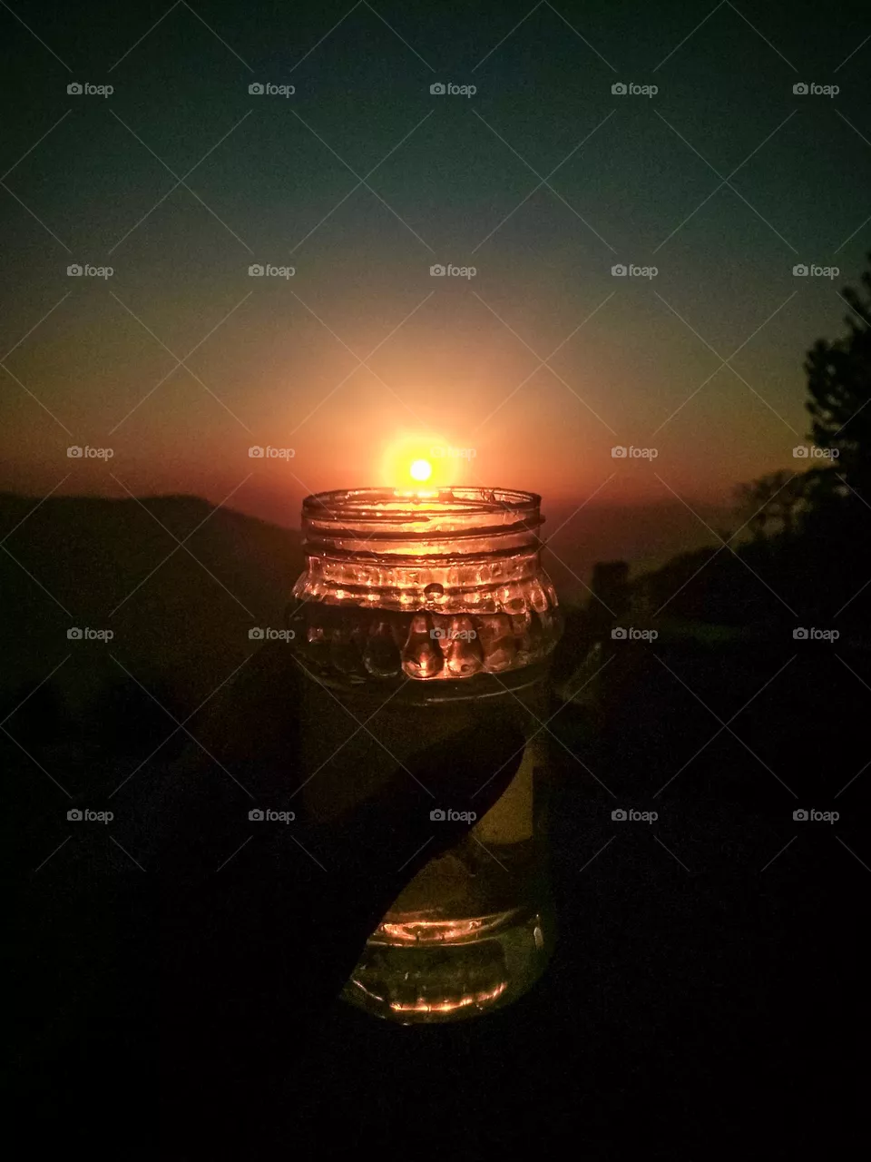 during sunset.