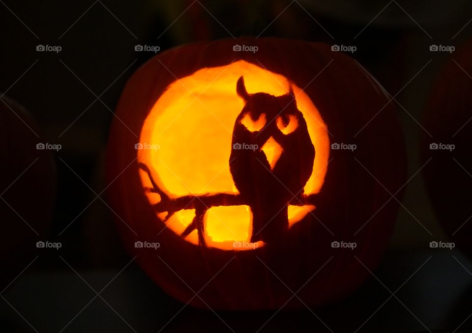 Halloween pumpkin carving 