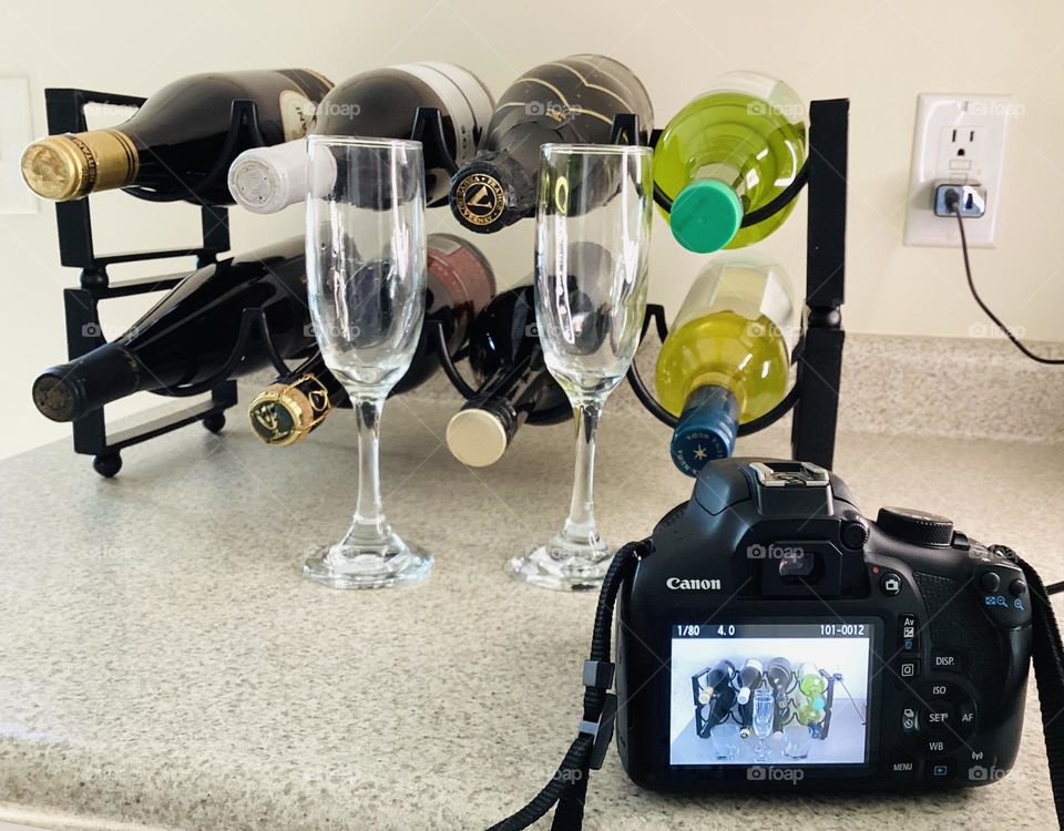 Drunks beverage wine cups camera