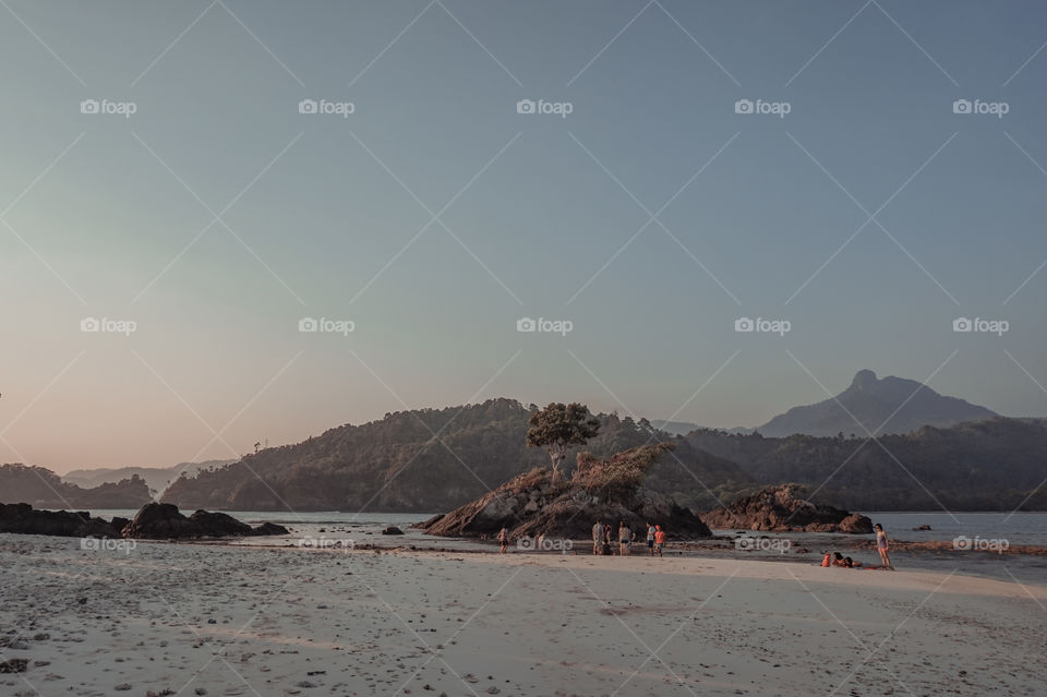 The beach of the island of Kelapa, Lampung, Indonesia