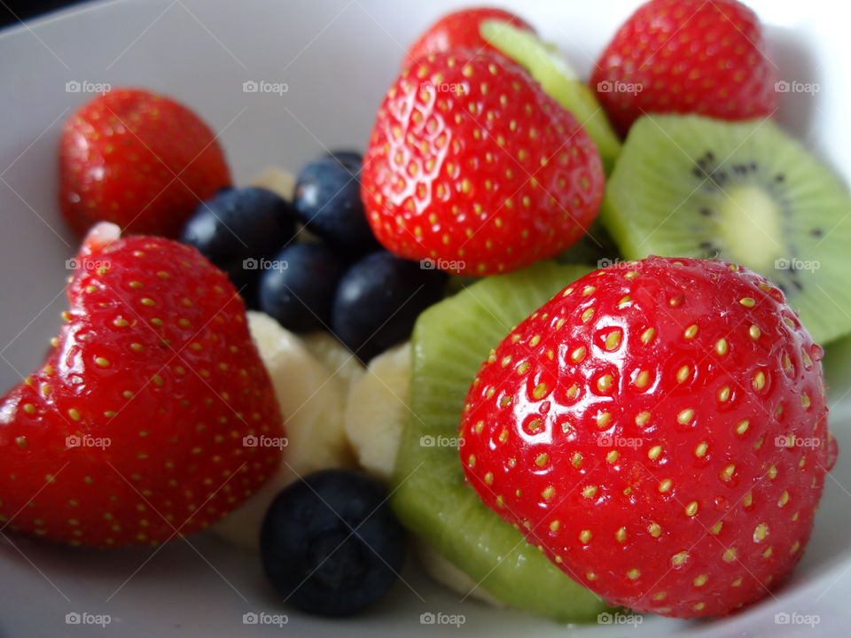 fresh fruits in macro