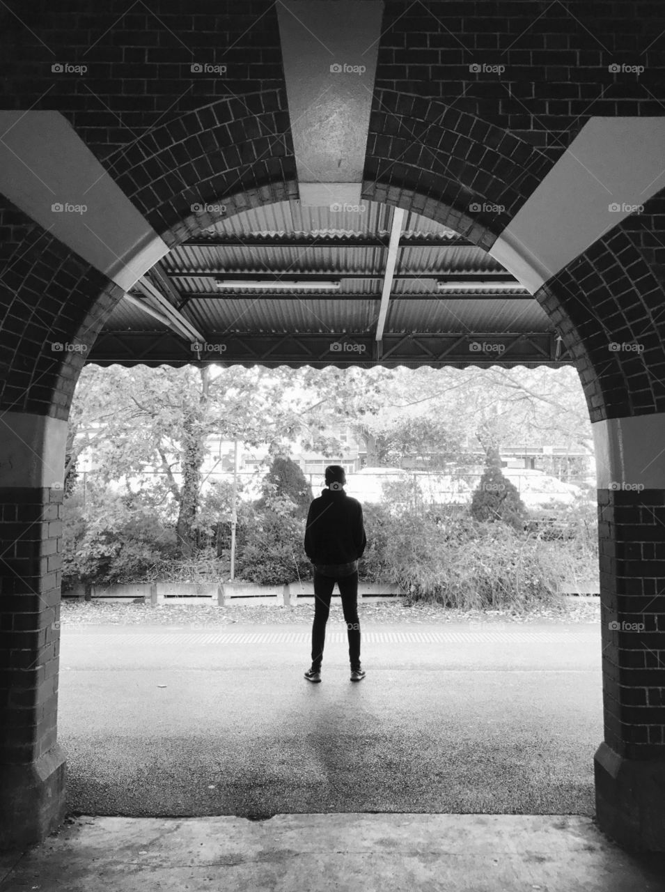 Waiting for a train at Warragul Station 